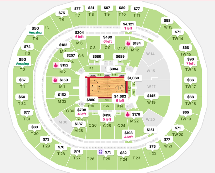 Ticket Map for Intuit Dome