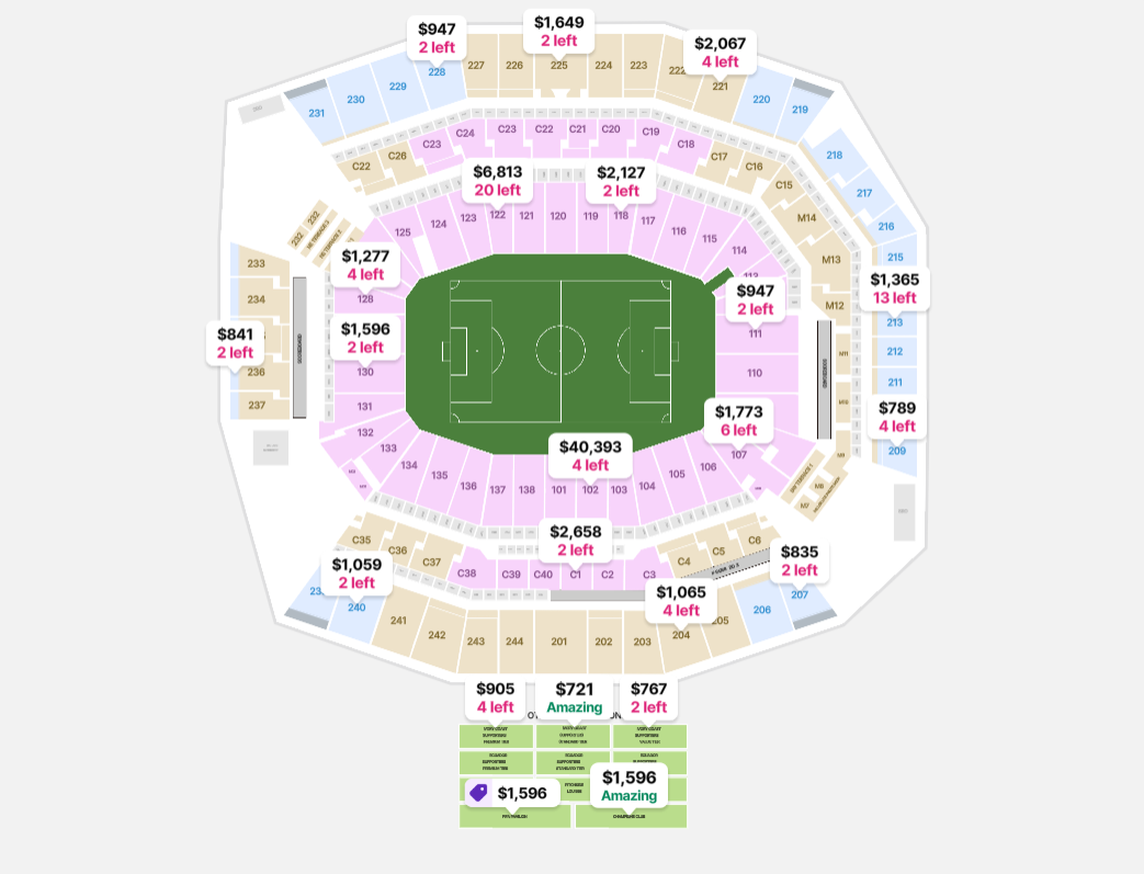 Ticket Map for Lincoln Financial Field