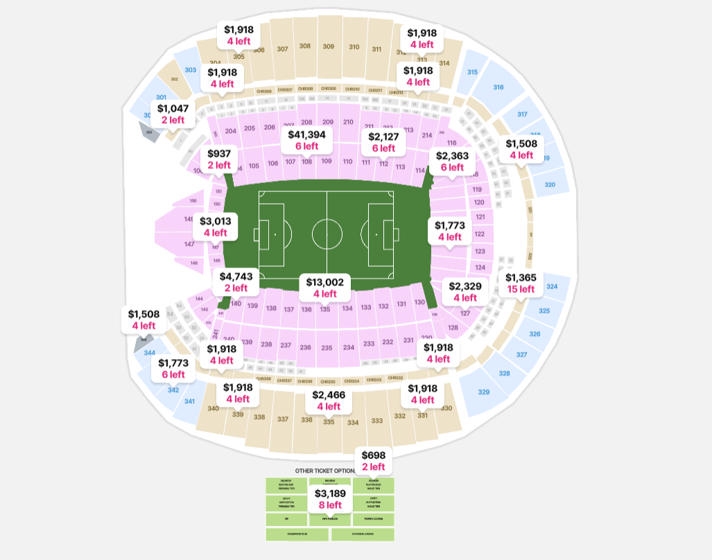 Ticket Map for Lumen Field at Lumen Field Event Complex - Complex